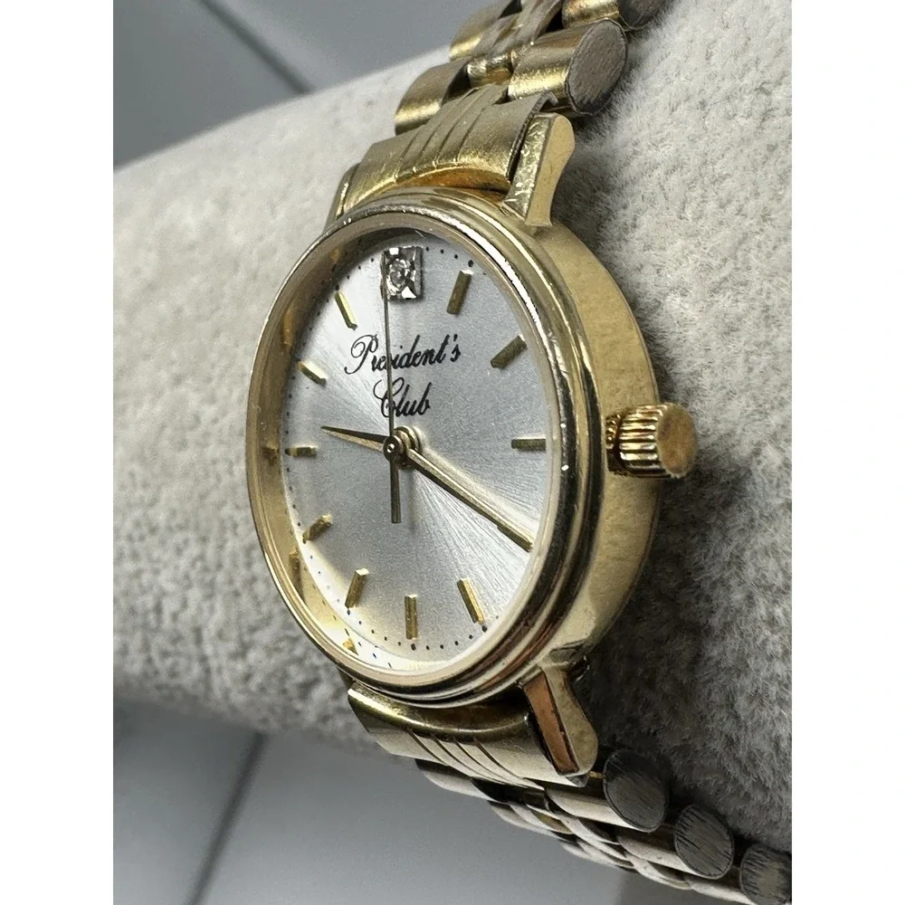 Hamilton Ladies Watch President's Club New‎ Battery Gold Plated 24MM 6.75